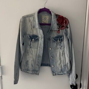 Embroidered Light Blue Denim Jacket